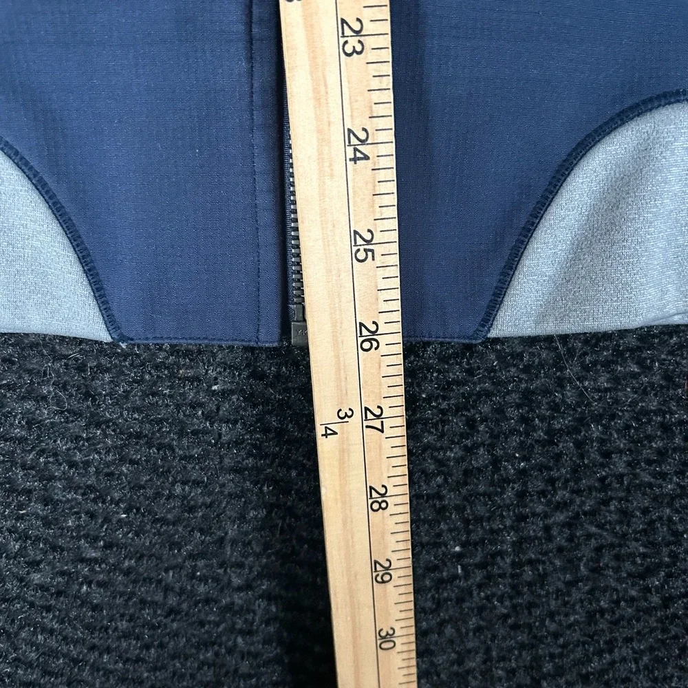 The North Face Mens S Hooded Full‎ Zip Jacket Navy Gray Athleisure Outdoor